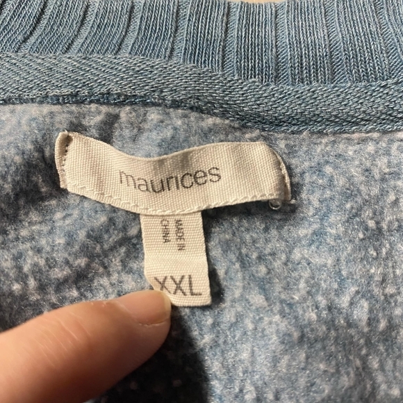 Maurices Crew Neck Blue Pullover Sweater Sweatshirt Women's XXL Comfy Casual EUC - Picture 4 of 5